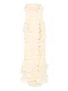 Saiid Kobeisy Layered Organza Dress In Neutral