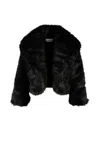 Saiid Kobeisy Luxurious Short Fur Jacket In Black