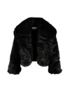 Saiid Kobeisy Luxurious Short Fur Jacket In Black