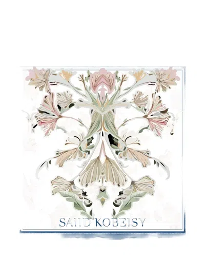 Saiid Kobeisy Medium Floral Scarf In Gold