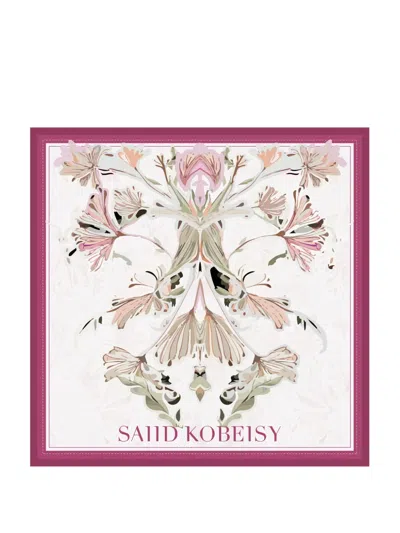 Saiid Kobeisy Medium Floral Scarf In Pink