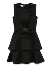 Saiid Kobeisy Midi Ruffled Dress In Black