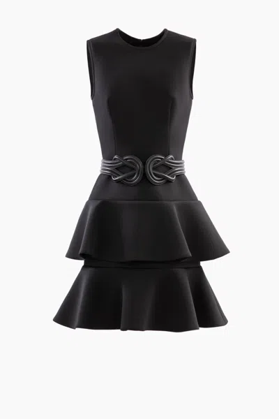 Saiid Kobeisy Midi Ruffled Dress In Black