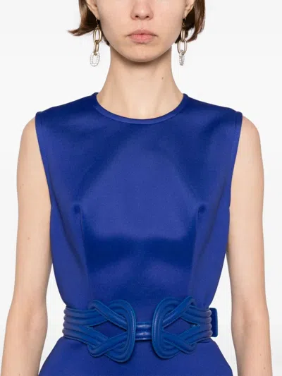 Saiid Kobeisy Ruffled Mini Dress In Blue