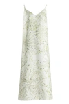 Saiid Kobeisy Mikado A-line Dress With Dotted Floral Print In Green