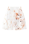 Saiid Kobeisy Mikado Flared Shorts With Print In Neutrals