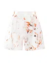Saiid Kobeisy Mikado Flared Shorts With Print In White