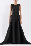 Saiid Kobeisy Mikado Classic Jumpsuit With Detachable Overskirt In Multi