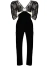 Saiid Kobeisy Mikado Panelled Crepe Jumpsuit In Black
