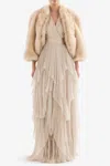 Saiid Kobeisy Muslin Gown With Jacket In Multi