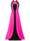 Saiid Kobeisy Neoprene Dress With Contrasting Cuts In Pink