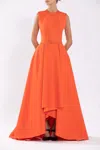 Saiid Kobeisy Neoprene Dress With High-low Skirt In Multi