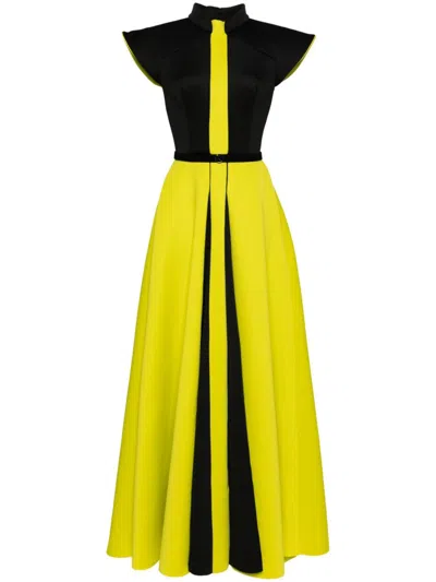 Saiid Kobeisy Neoprene Gown In Yellow