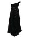 Saiid Kobeisy Off-shoulder Long Embroidered Dress In Black
