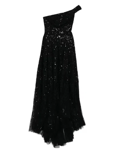 Saiid Kobeisy Off-shoulder Embroidered Dress In Black