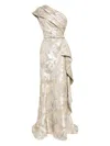 Saiid Kobeisy One -shoulder Brocade Dress In Neutral