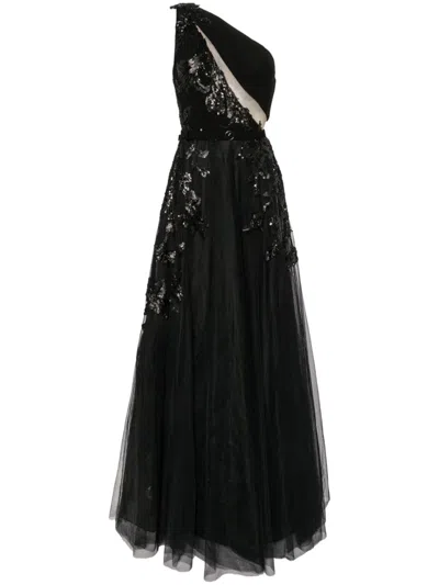Saiid Kobeisy One-shoulder Beaded Gown In Multi