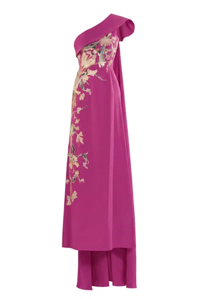 Saiid Kobeisy One-shoulder Embroidered Evening Dress In Pink