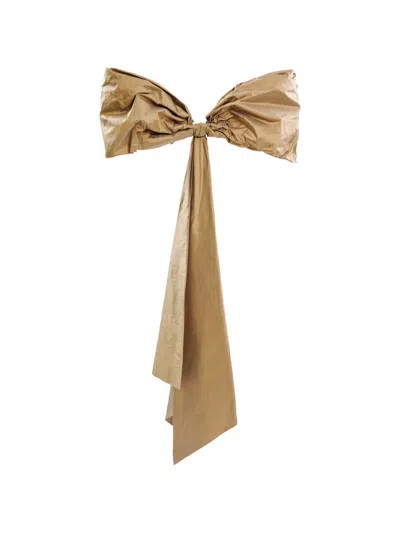 Saiid Kobeisy Oversized Bow Cape In Brown