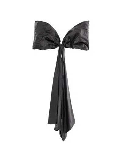 Saiid Kobeisy Oversized Bow-shaped Cape In Black