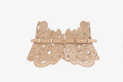 Saiid Kobeisy Perforated Leather Belt In Neutral