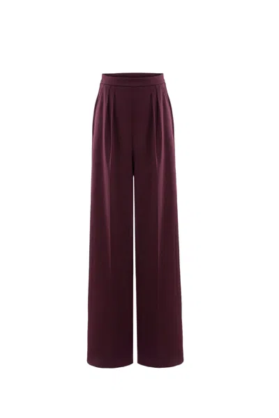 Saiid Kobeisy Pleated Wide-leg Trousers In Purple