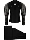 Saiid Kobeisy Point D'spirit Mesh Panelled Trousers Suit In Black