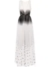 Saiid Kobeisy Polka Dot-print Gradient-effect Dress In Black