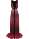 Saiid Kobeisy Polka Dot-print Gradient-effect Dress In Red