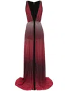 Saiid Kobeisy Polka Dot-print Gradient-effect Dress In Red