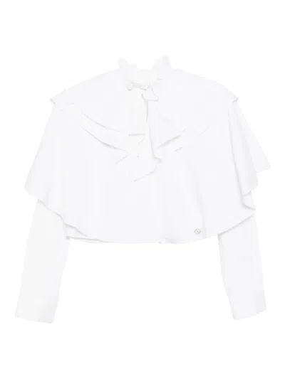 Saiid Kobeisy Poplin Top In White