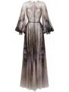 Saiid Kobeisy Printed Evening Gown In Black