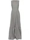 Saiid Kobeisy Printed Gabardine Maxi Dress In Schwarz