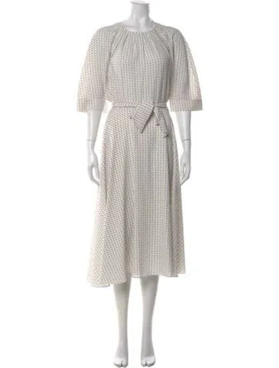 Pre-owned Saiid Kobeisy Printed Midi Length Dress W/ Tags In Multi