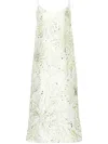 Saiid Kobeisy Mikado A-line Dress With Dotted Floral Print In Green