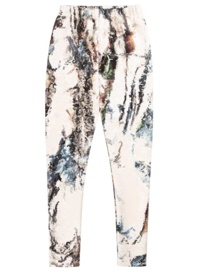 Saiid Kobeisy Printed Neoprene Leggings In Neutrals