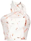 Saiid Kobeisy Printed Strapless Top In White