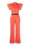 Saiid Kobeisy Ruffled-detail Belted Jumpsuit In Multi