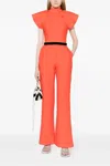 Saiid Kobeisy Ruffled-detail Belted Jumpsuit In Multi