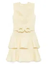 Saiid Kobeisy Ruffled Mini Dress In Yellow
