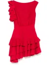 Saiid Kobeisy Ruffled Short Dress In Red