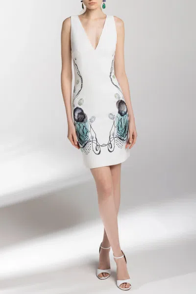 Saiid Kobeisy Scuba Printed Dress In Multi