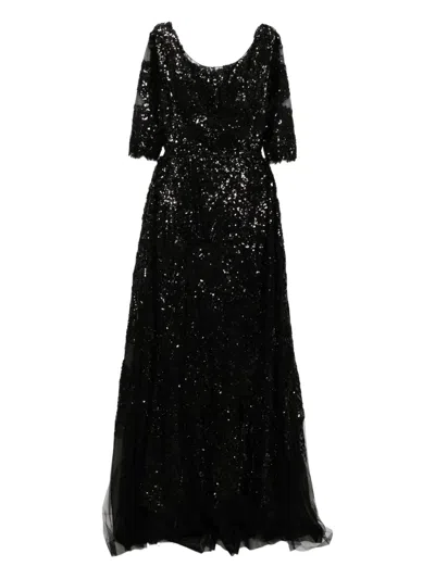 Saiid Kobeisy Sequin-embroidered Dress In Black