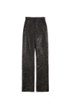 Saiid Kobeisy Sequin Straight Fit Pants In Black
