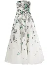Saiid Kobeisy Sequinned Strapless Tulle Dress In White
