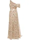 Saiid Kobeisy Sequinned Tulle Gown In Neutrals