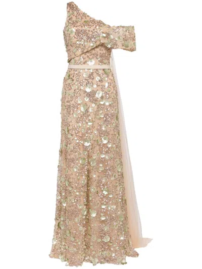 SAIID KOBEISY SEQUINNED TULLE GOWN