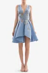 Saiid Kobeisy Short Embroidered Dress In Multi