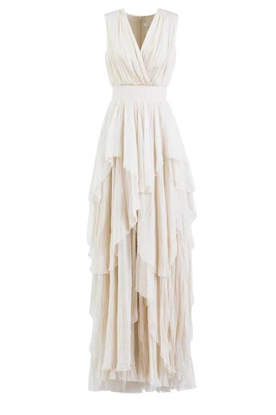 Saiid Kobeisy Skin Muslin Dress In White