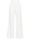 Saiid Kobeisy Lime Green Straight-fit Pants In White